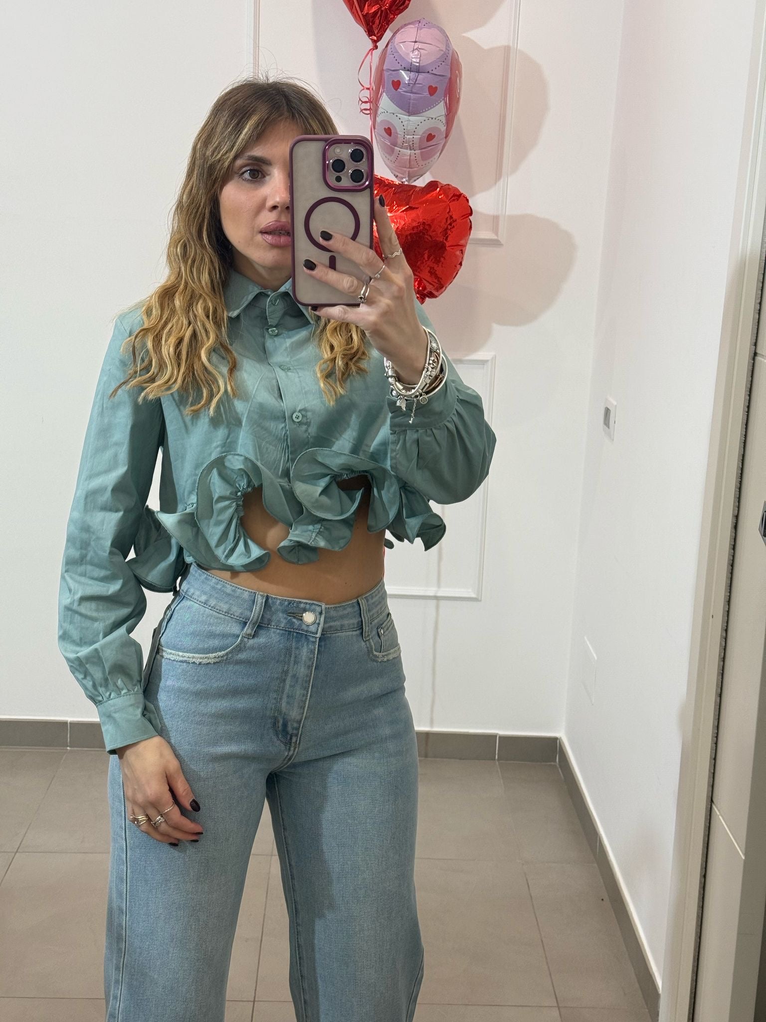 Camicia ruches