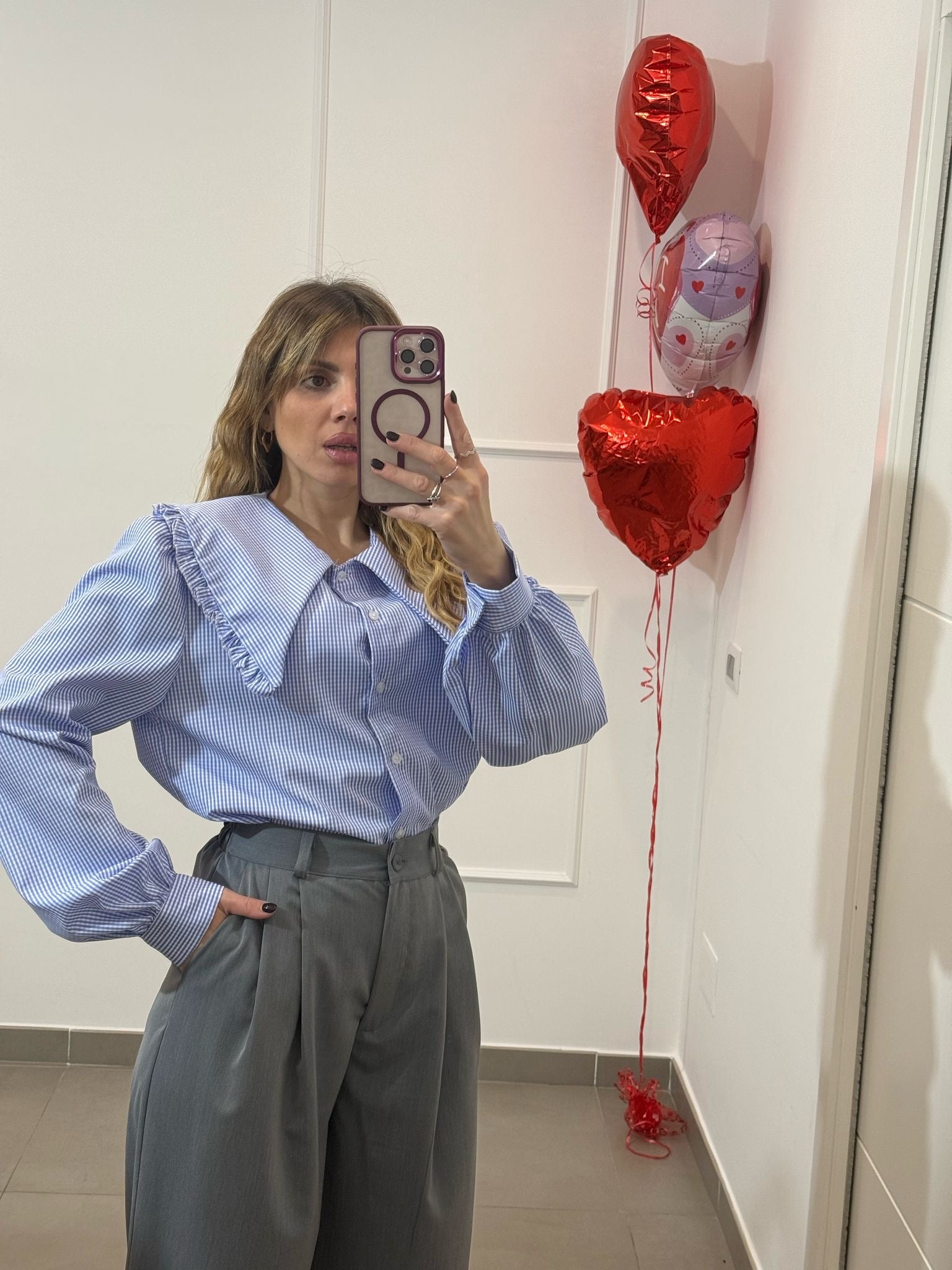 Camicia romantic quadri