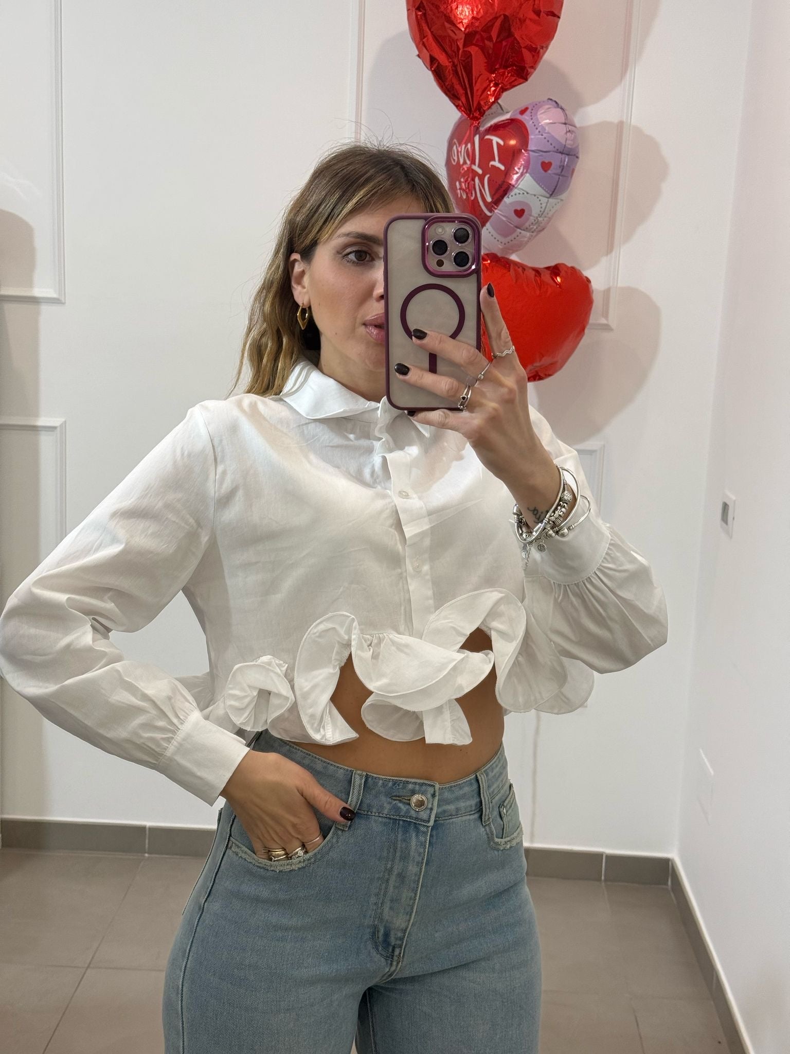 Camicia ruches