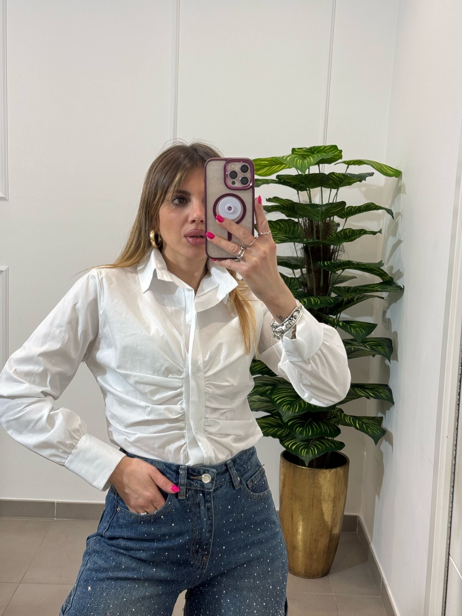 Camicia drappeggiata