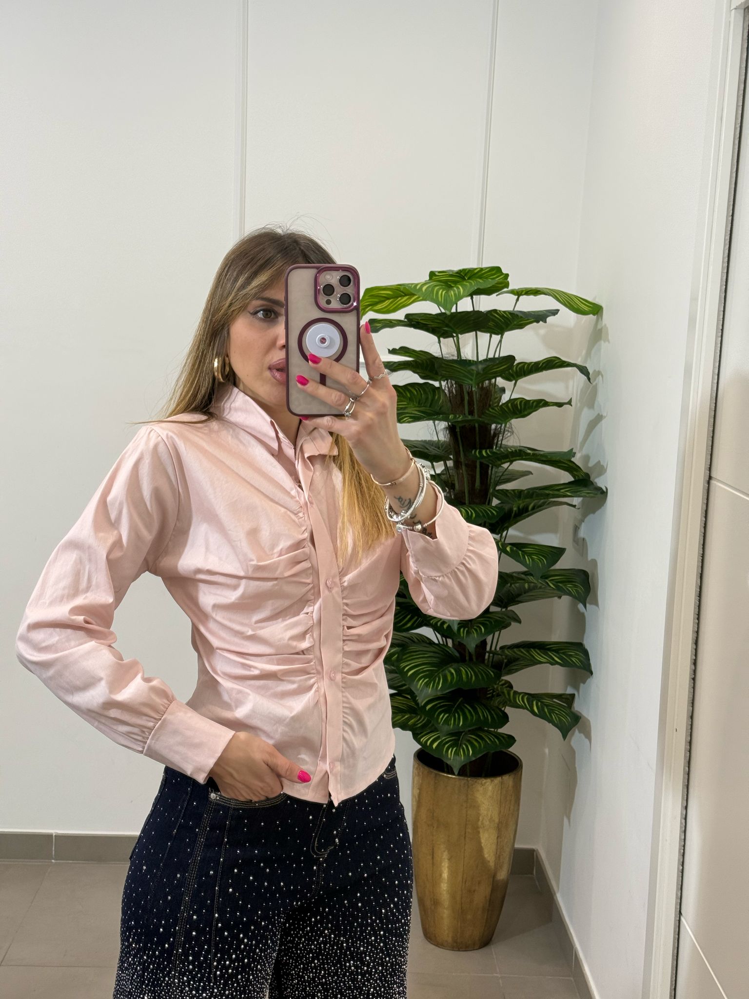 Camicia drappeggiata