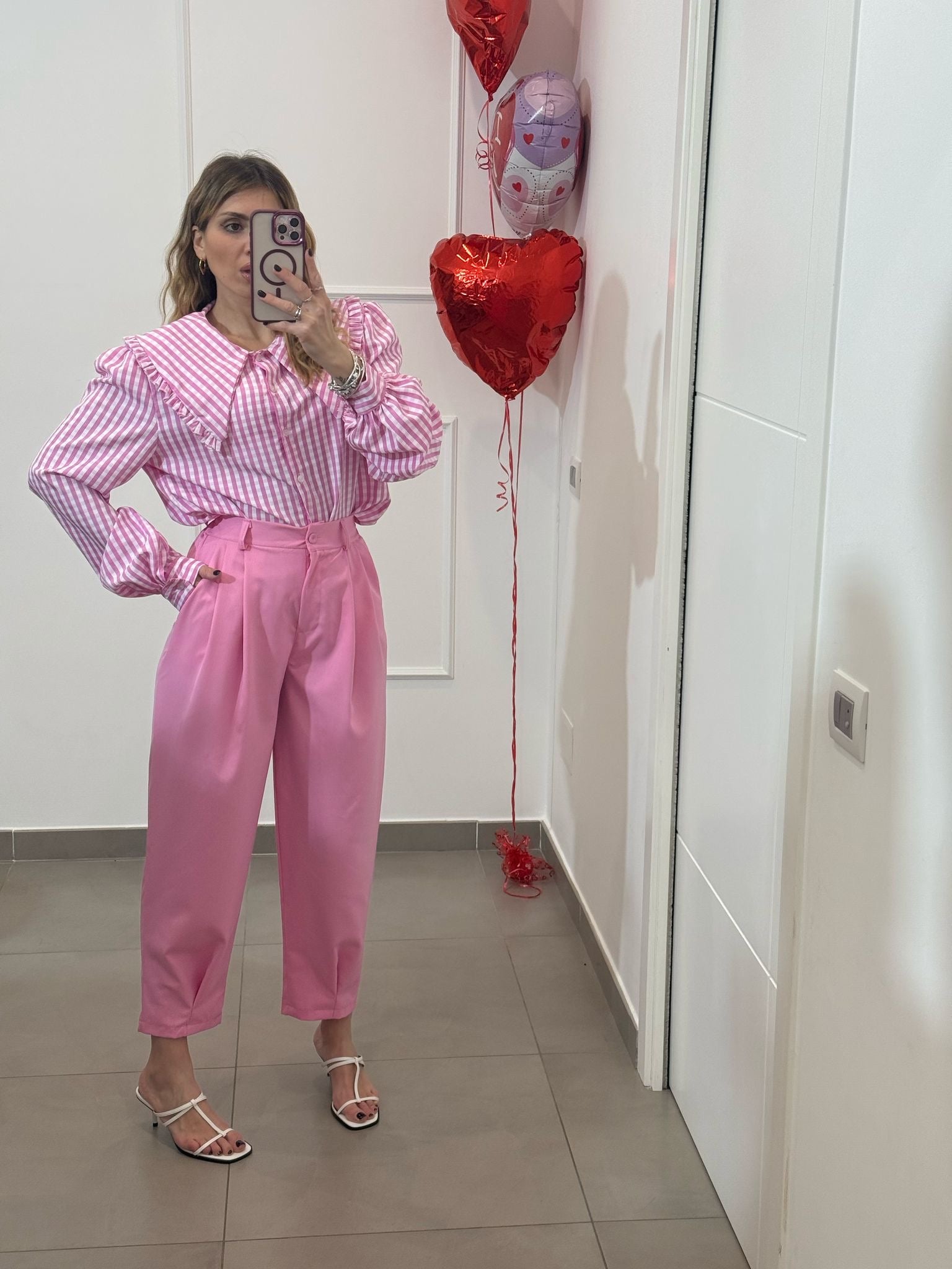 Camicia romantic quadri