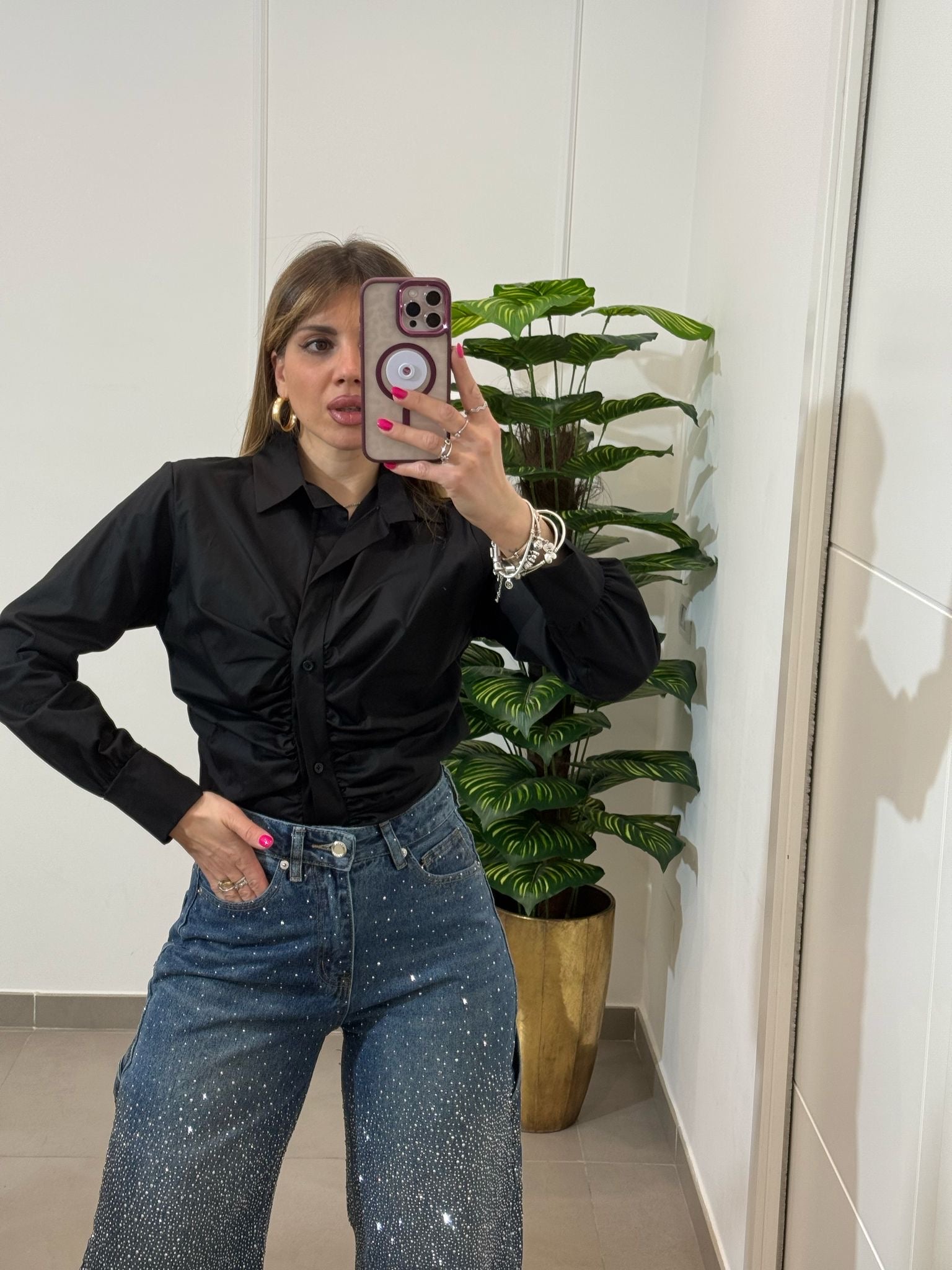 Camicia drappeggiata