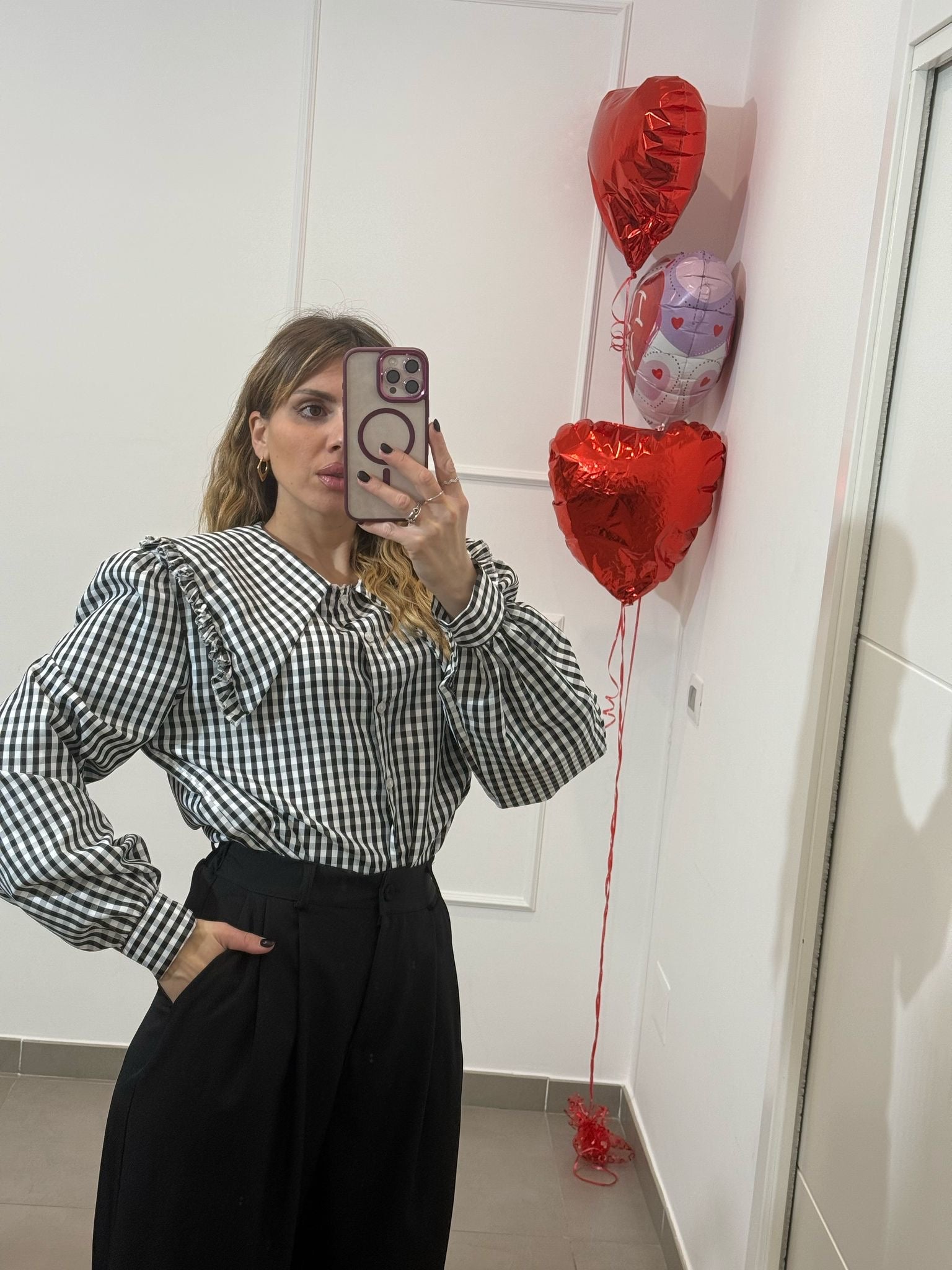 Camicia romantic quadri