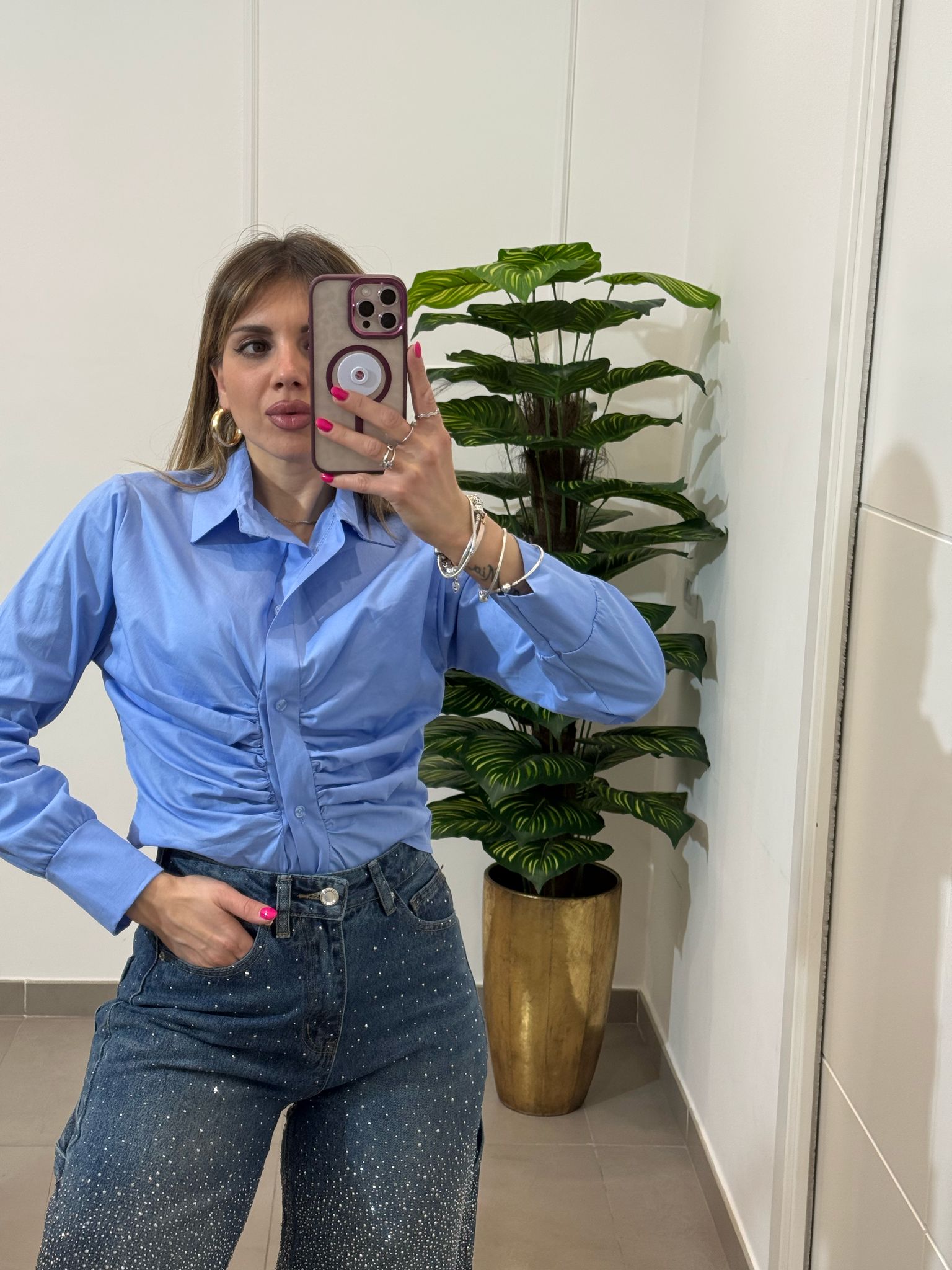 Camicia drappeggiata